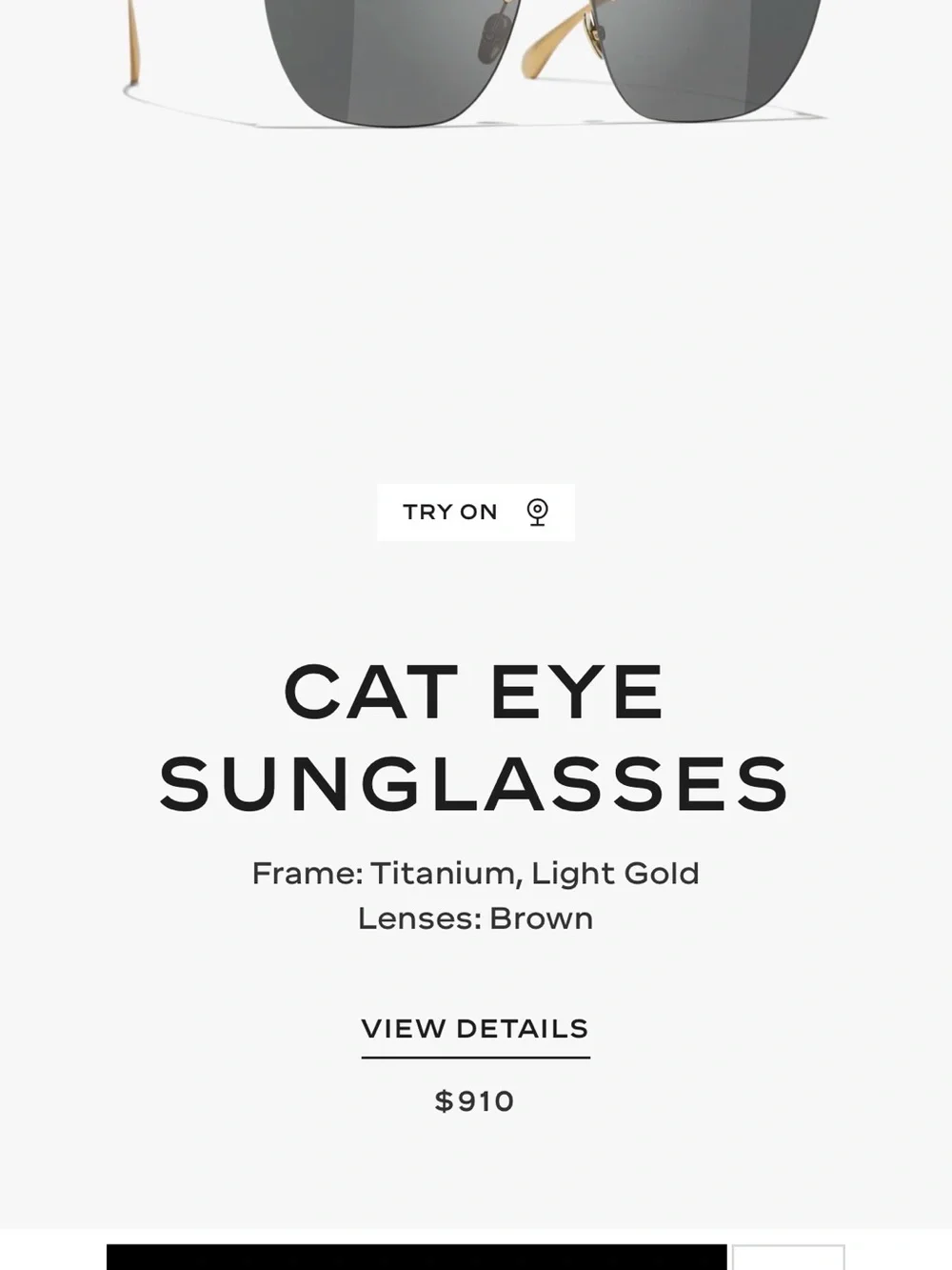 CHANEL Black Frame Sunglasses with Dark Lenses